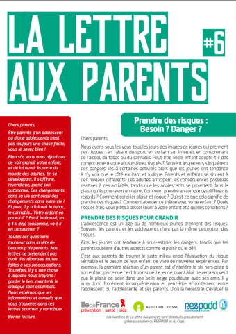 Lettre aux parents n6